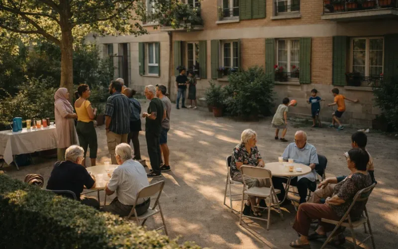Animation de quartier organisée par la Régie Paris 20