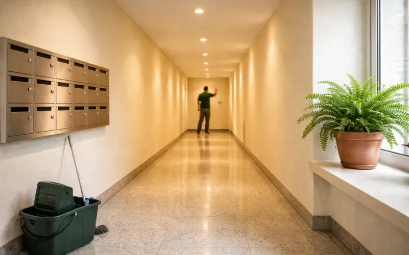 Entretien des espaces collectifs par la Régie Paris 20